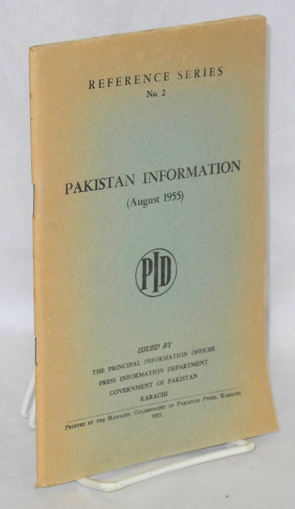 Cat.No: 125582 Pakistan information (August 1955)