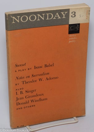 Cat.No: 126391 Noonday 3; stories, articles, poetry. Cecil Hemley, Dwight W. Webb, Donald...
