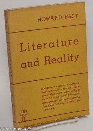 Cat.No: 127 Literature and reality. Howard Fast