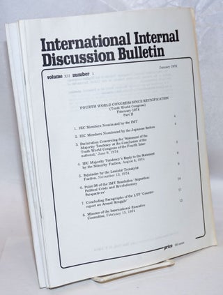 Cat.No: 127309 International internal discussion bulletin, vol. 12, no. 1, January 1975...