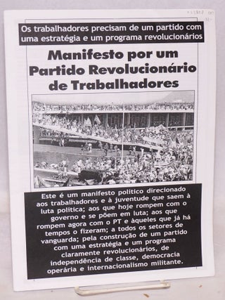 Cat.No: 128119 Manifesto por um Partido Revolucionário de Trabalhadores