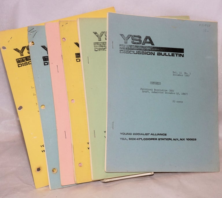 Cat.No: 128569 YSA Discussion Bulletin, Volume 11, No. 1-7. Young Socialist Alliance.