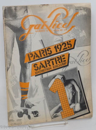 Cat.No: 129789 Le Gai Pied; no. 13, Avril 1980: Paris 1925; Sartre Entretiene Exclusif....