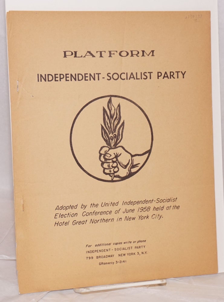 Cat.No: 130239 Platform: Independent-Socialist Party