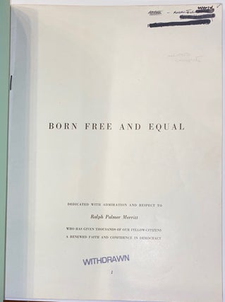 Born free and equal; photographs of the loyal Japanese-Americans at Manzanar Relocation Center, Inyo County, California