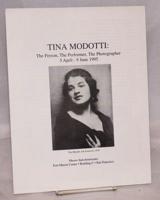 Cat.No: 131072 Tina Modotti: the person, the performer, the photographer; 5 April - 9...