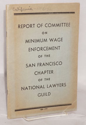 Cat.No: 131802 Report of Committee on minimum wage enforcement of the San Francisco...