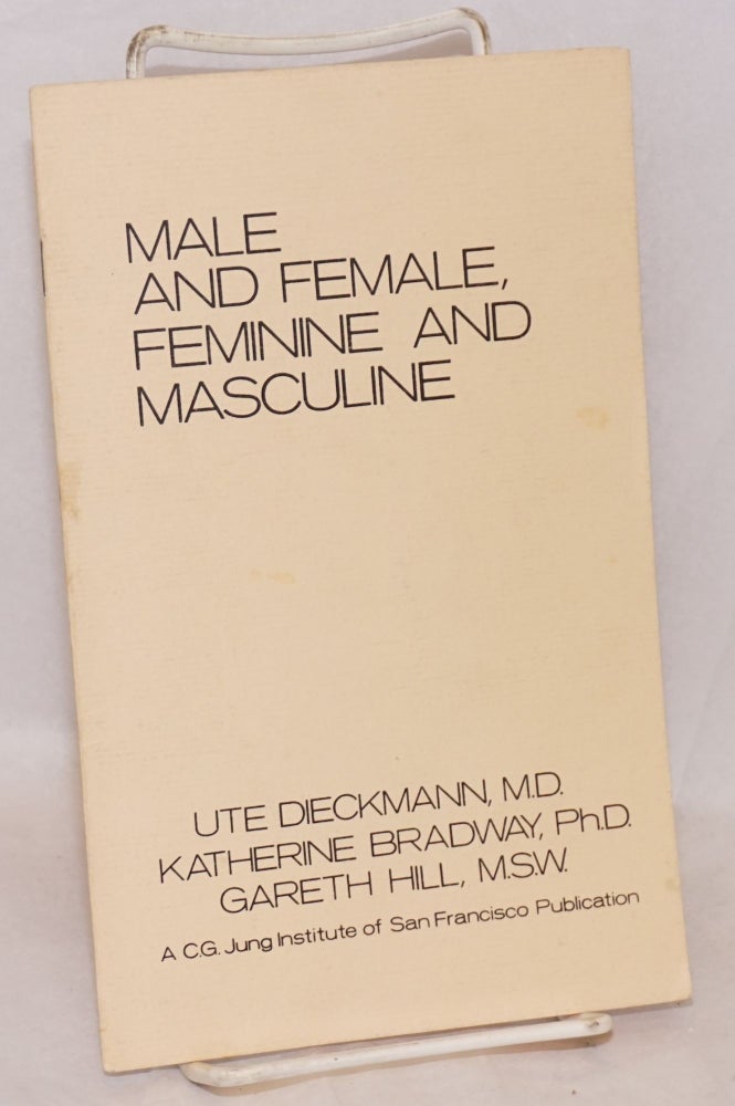 Cat.No: 131811 Male and female, feminine and masculine. Ute Dieckmann, et. al.