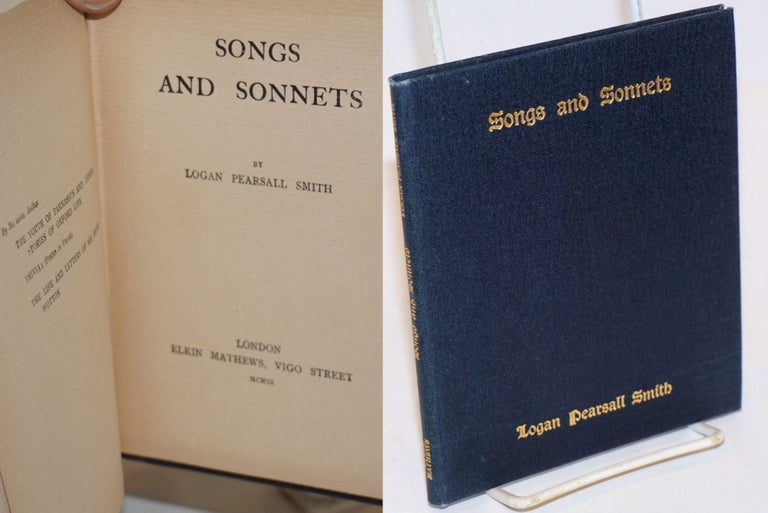 Cat.No: 132011 Songs and Sonnets. Logan Piersall Smith.