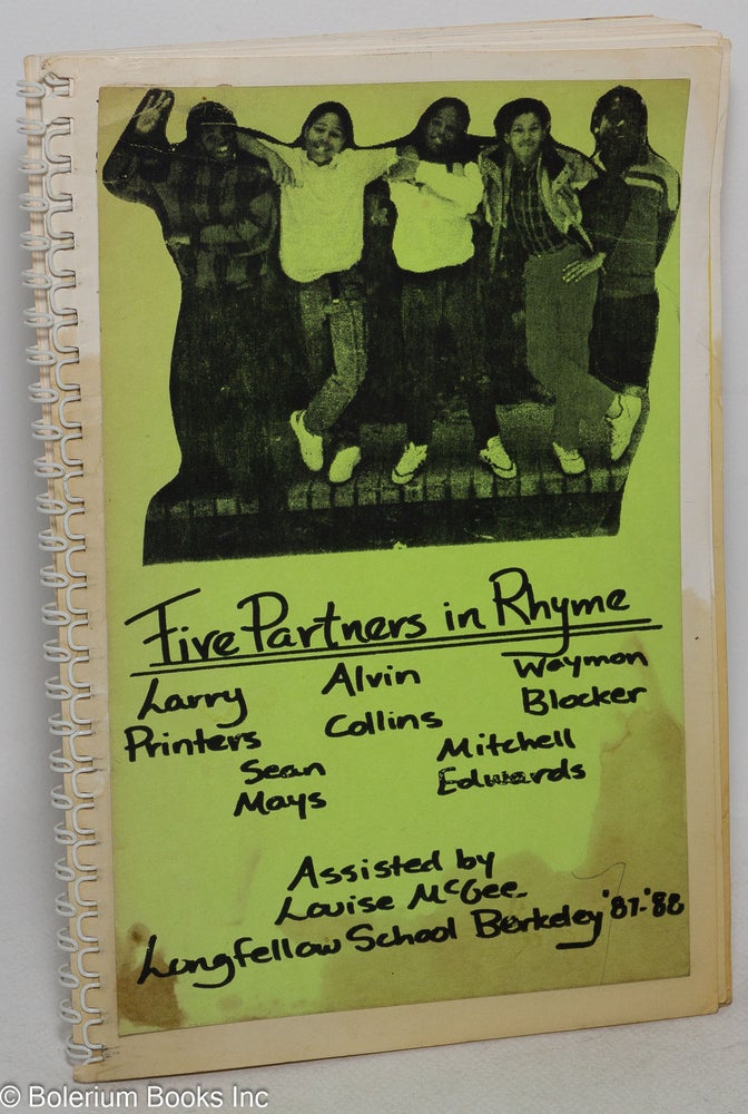 Cat.No: 132236 Five partners in rhyme; assisted by Louise McGee. Larry Printers, Sean Mays, Waymon blocker, Alvin Collins, Mitchell Edwards.