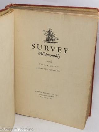 Survey Midmonthly: Journal of Social Work. Volume LXXIV (January 1938- December 1938)