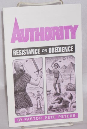 Cat.No: 132582 Authority: resistance or obedience. Peter J. Peters