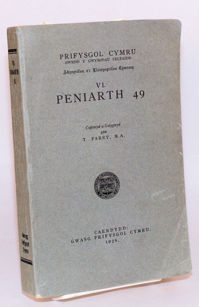 Cat.No: 132628 Peniarth 49. Thomas Parry Dafydd ap Gwilym.