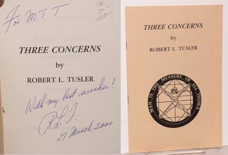 Cat.No: 132802 Three concerns; a farewell address delivered June 2, 1983 at the...