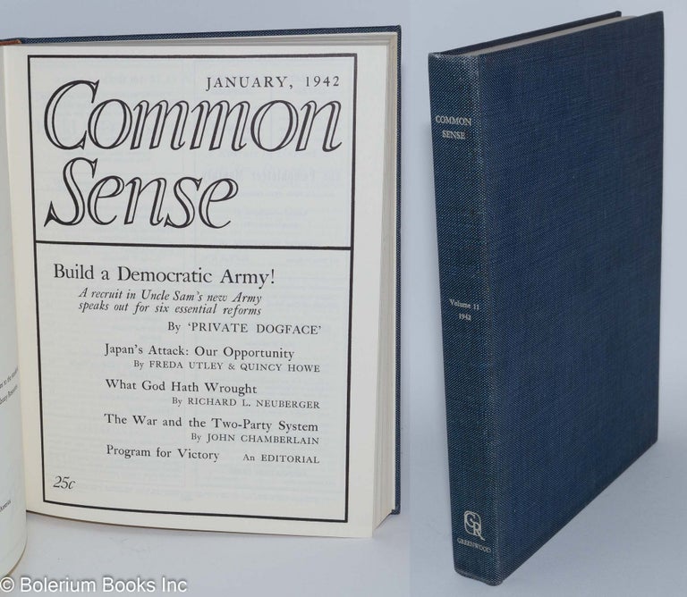 Cat.No: 132885 Common sense, volume 11 (1942). Alfred M. Bingham, Selden Rodman, eds.