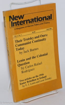 Cat.No: 132902 New international: a magazine of marxist politics and theory. Vol. 1, No.1...