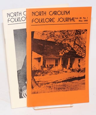 Cat.No: 133025 North Carolina Folklore Journal; vol. 28, numbers 1 and 2, May and...
