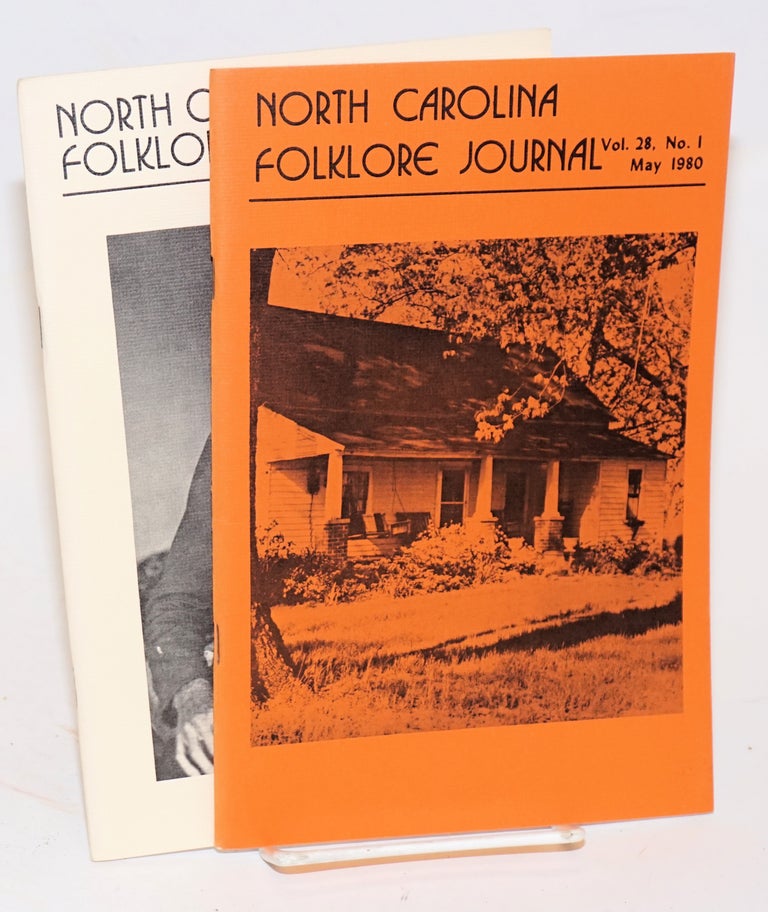 Cat.No: 133025 North Carolina Folklore Journal; vol. 28, numbers 1 and 2, May and November 1980