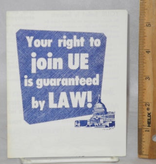 Cat.No: 133052 Your right to join UE is guaranteed by law! Radio United Electrical,...
