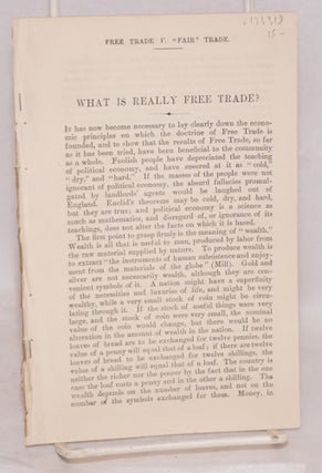 Cat.No: 133319 What is really free trade?