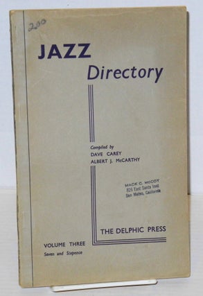Cat.No: 133935 The directory; of recorded jazz and swing music (including gospel and...