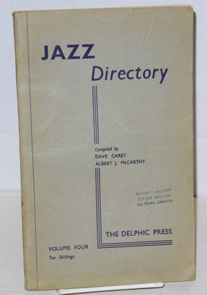Cat.No: 133936 The directory; of recorded jazz and swing music (including gospel and...