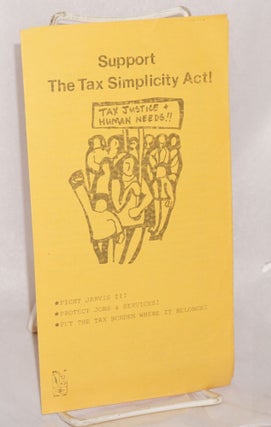 Cat.No: 134163 Support the tax simplicity act! Alameda County Labor Community Coalition
