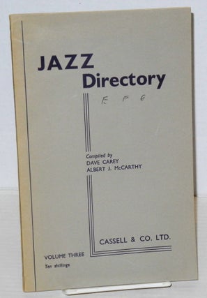 Cat.No: 135120 The directory; of recorded jazz and swing music (including gospel and...