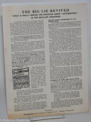 Cat.No: 136168 The Big Lie Revived: What is really behind the shouting about...