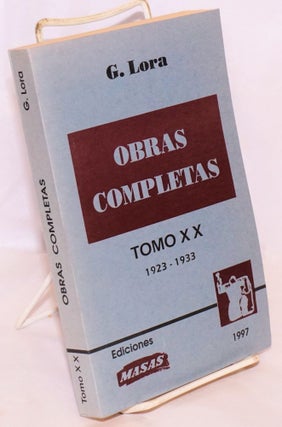 Cat.No: 136306 Obreras Completas, Tomo XX (1923-1933). Guillermo Lora