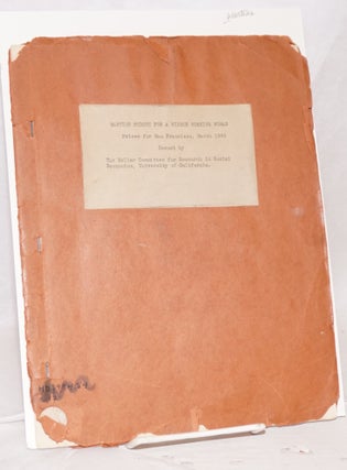 Cat.No: 137098 Wartime budget for a single working woman. Prices for San Francisco,...