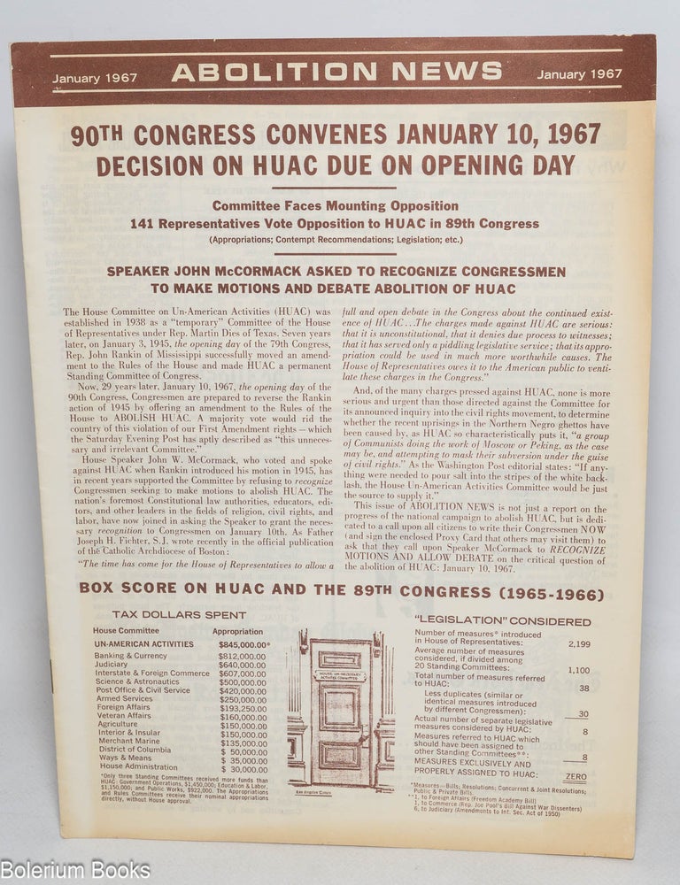 Cat.No: 137360 Abolition news. January 1967