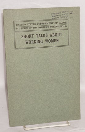 Cat.No: 137663 Short talks about working women. Mary Anderson, ed