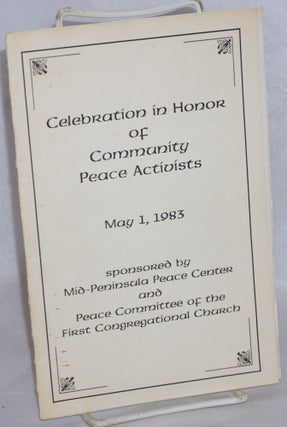 Cat.No: 138007 Celebration in honor of community peace activists. May 1, 1983. Sponsored...
