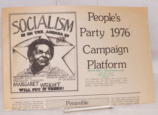 Cat.No: 139726 People's Party 1976 campaign platform