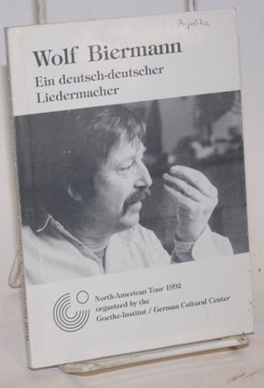 Cat.No: 140099 Wolf Biermann: Ein deutsch-deutscher Liedermacher. A political songwriter...