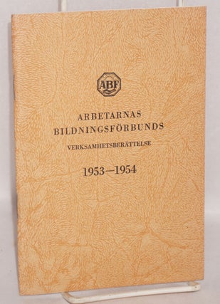 Cat.No: 140354 Arbetarnas bildningsförbunds verksamhetsberättelse 1953-1954