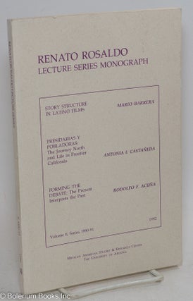 Cat.No: 140792 Renato Rosaldo lecture series monograph; vol. 8, series 1990-91. Ignacio...
