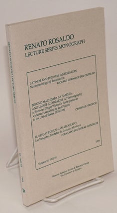 Cat.No: 140793 Renato Rosaldo lecture series monograph; vol. 10, series 1992-93. Ignacio...