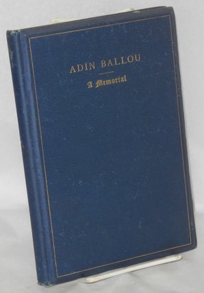Cat.No: 140865 Memorial of Adin Ballou; containing a biographical sketch, some account of...