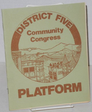 Cat.No: 141847 Platform. District Five Community Congress