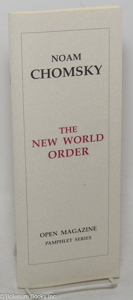 Cat.No: 142410 The New World Order. Noam Chomsky.