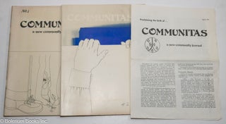 Cat.No: 142508 Communitas, a new community journal [two issues] [Numbers 1 and 2, April...