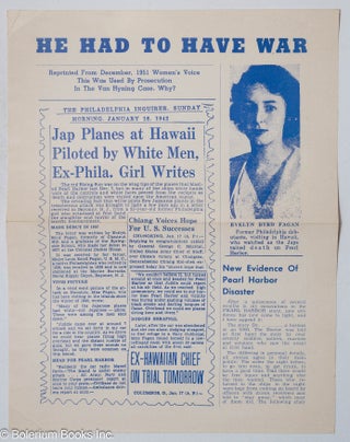Cat.No: 143309 He had to have war