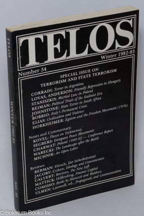 Cat.No: 143331 Telos: No. 54 (Winter 1982-83): Special issue on terrorism and state...