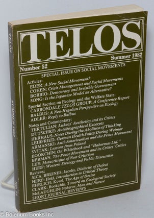 Cat.No: 143333 Telos No. 52 (Summer 1982): Special issue on social movements