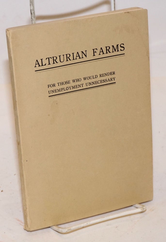 Cat.No: 143406 Altrurian farms. Hilliard Wilkins.