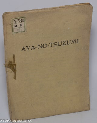 Cat.No: 143440 Aya-no-tsuzumi. Traduction sommaire. Zeami, Matsudaira Masuko
