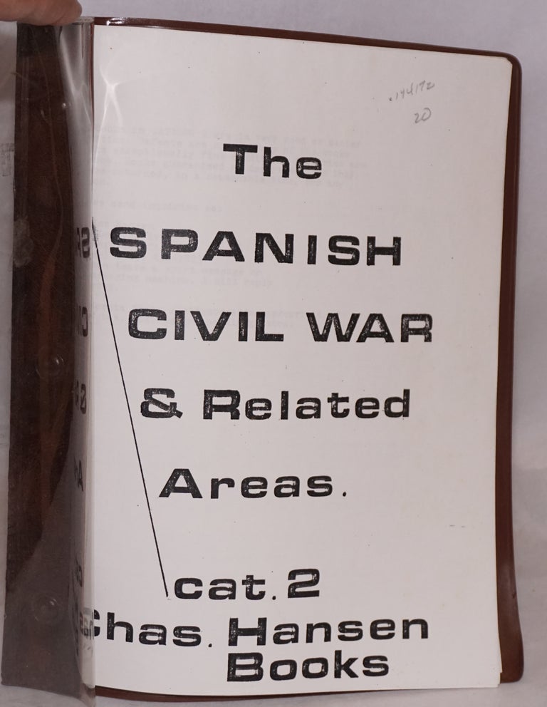 Cat.No: 144172 The Spanish civil war & related ares; cat. 2