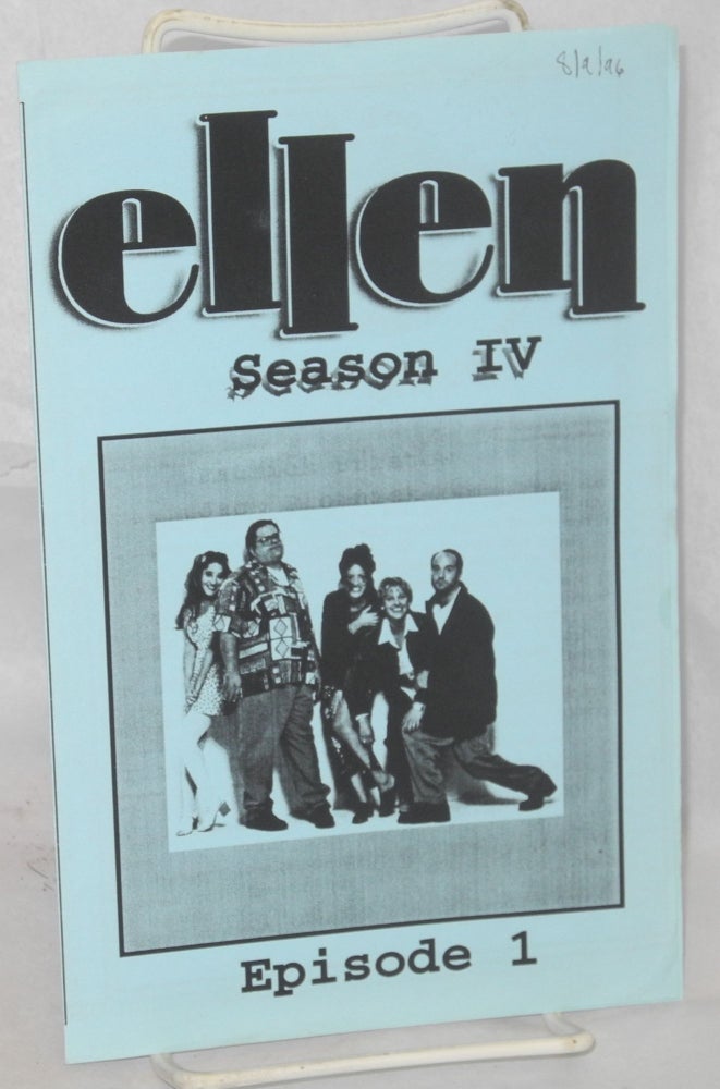 Cat.No: 144226 Ellen: season IV, episode 1 [playbill